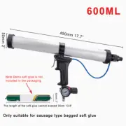 Pneumatic 600ML Seam Sealer Glue Gun Soft Glue Caulk Air Rubber Sealant Guns New