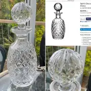 RARE SIGNED WATERFORD ALANA SPIRIT WINE DECANTER DIAMOND CUT CONNOISSEUR