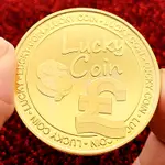 俄羅斯幸運幣LUCKY COIN鍍金紀念幣 收藏幣四葉草硬幣金幣紀念章