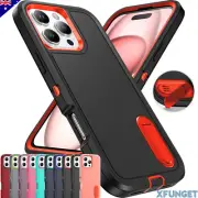 For iPhone 16 16e 15 14 13 12 11 Pro Max Plus Case Shockproof Tough Stand Cover