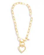 Kenneth Jay Lane Heart Pendant Necklace, 18