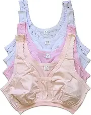 [NAVYN] Elderly Comfy Sleep Camisole Bra 100% Cotton Thin Breathable Vest Pullover Wireless Everyday Bras for Women Underwear(L/Large)