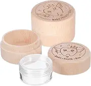 Luxshiny 4 Pcs Round Keepsake Tooth Boxes for Sturdy Storage Box with Lid for Teeth and Trinkets Multipurpose Decorative Organizer