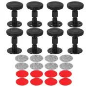 Headboard Stoppers, 8Pcs - Adjustable Bed Frame Anti-Shake (46-64mm, Black)