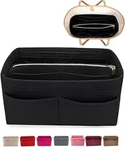[Lmeison] Felt Fabric Purse Handbag Organizer Bag Lmieson Multi Pocket Insert Bag Fit Speedy Neverfull