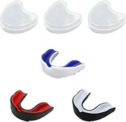 SYEYCW Pack of 3 Children's Sports Mouth Guards with Transparent Portable Hygiene Box, Easily Adjustable Mouldable Mouth Guard for Rugby, Boxing, Martial Arts, Hockey, MMA (6 to 12 Years Old)