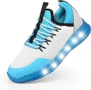 [YESKIS] Boys Girls Light Up Shoes Kids Tennis Shoes Lightweight Mesh Fashion Led Flashing Walking Running Sneakers for Toddler Little Kid