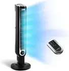 Oscillating Tower Fan, 3 Quiet Speeds, Timer, Remote Control, for Bedroom, Kitch