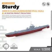 SSC200956S 1/200 Military Model Kit HMS S Class Submarine Sturdy Full Hull