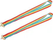 OHPHCALL 2pcs Medal Ribbon Metal Ribbon Award Ribbon Holder Award Ribbons Neck Ribbon Spring Award Ribbon Medal Lanyards Award Ribbon Lanyards Graduation Award Ribbon Soccer Ribbons Nylon