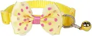 AIMALL Bow Tie Cat Dog Kitten Collar with Breakaway Safety Release Buckle & Bell, Adjustable 0.39in Width, 7.5-12.6in Neck Size
