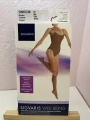 Sigvaris Suntan Well Being Compression Socks Knee SZ:C 15-20 Mmhg