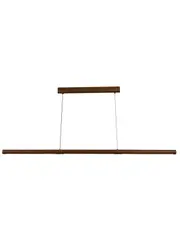 Alby 1.5m LED Colour-Shifting Pendant in Walnut with Bronze Details
