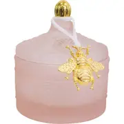 LVD Glass Chloe Trinket Box Storage Home Tabletop Decor Round 10cm Sand