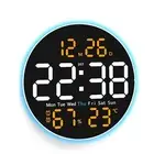 LED Wall Clock with Remote Access and Calendar Date Display Functionality