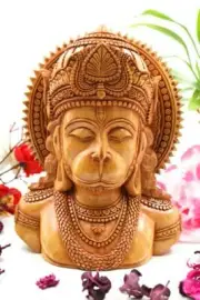 Lord Hanuman Statue Meditation Figure Indian God Hindu Temple Deity Spiritual