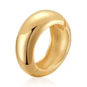 Chunky Cuff Bracelet for Women Trendy Wide 18K Bangle Bracelet Wrist Cuff Gold