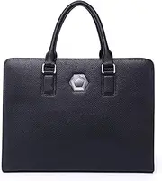 [HAMKVBPR] Mens Briefcase Men's Briefcase Leather Handbag Casual Cross Section Briefcase Leather Crossbody Bag Messenger Bag for Work Business