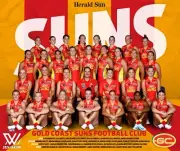 2024 GOLD COAST SUNS AFLW FOOTBALL TEAM POSTER,FREEPOST Afl football,1