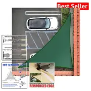 Elegant 6' x 10' Triangle Shade Sail - Superior UV Defense & Easy Installation