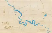 Delhi Lake, IA - Laser Cut Wood Map | Wall Art | Made to Order