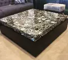 Black Agate Geode Coffee Table, Agate Center Hallway Table, Modern Furniture Top