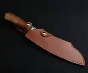 for 5x20cm knife blade holder sword bag scabbard sheath cow leather brown W165