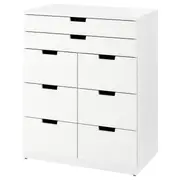 NORDLI chest of 8 drawers, white, 80x99 cm