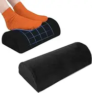 Memory Foam Half Moon Pillow, Black Ankle Knee Neck Lumbar Support Cushion Elderly People Home Memory Foam Leg Pillow Home Leg Pillow