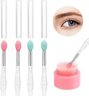 4PCS Lip Brush Silicone Tool - Portable Lipstick Applicator With Cap for Applying Cream, Liquid Lip Mask & Eyeshadow - Makeup Beauty Brush