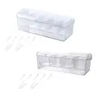 Ice Chilled Condiment Server with Removable Compartments for Parties Salad
