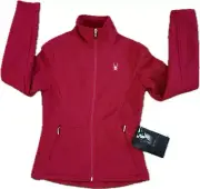 SPYDER Women's Pink Full Zip Plush Mid Weight Knit Sweater Size XS, 3675-11