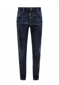 在飛比找ZALORA購物網優惠-Denim jeans with back leather 