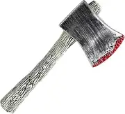 Fake Axe 5x12in Bloody Prop Axe Vintage Realistic Toy with Handle Plastic for Cosplay, Costume, Prank, Halloween Props Prop Fake Weapons