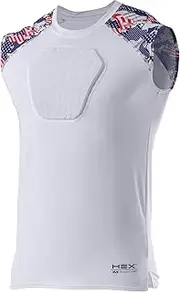 [McDavid] HEX Chest Protector, Heart Guard Sternum Protection Padded Shirt for Baseball, Football, Lacrosse and Goalies Youth and Adult Sizes