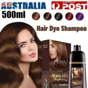 500ml Instant Hair Color Dye Shampoo Natural Coconut/Argan Oil Essence Coloring