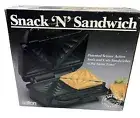 NIB Vintage 1999 Salton Snack 'N' Sandwich Maker SA-10 Black