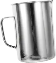 GREENADSCAPE Laboratory Stainless Steel Measuring Cup Beaker for Accurate Liquid Measurement Smooth Finish Kitchen Home and Laboratory Use