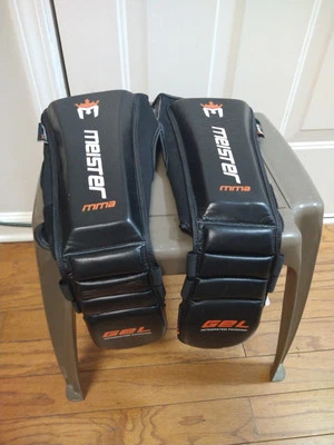 Meister Edge Shin Guards W/Gell Padding-mma Shin Brand New L/Xl