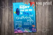 Finding Dory Party Invitation (You Print)