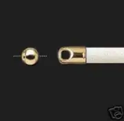 100* Gold Plated CORD ENDS 4.5mm Glue in Cord Tips