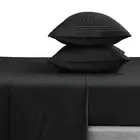 Twin Bed Sheets Set 1800 Series 3-Piece Embroidered Double Brushed Microfiber Sh
