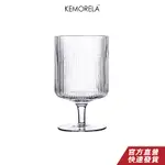 KEMORELA 條紋玻璃杯 網紅甜品杯 餐廳波紋雞尾酒杯 高腳杯 冰淇淋酸奶高腳杯 布丁甜點杯 飲品杯 奶茶杯 高腳杯