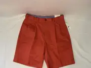 Brooks Brothers Men's Clark Advantage Chino Front Shorts Red Size 30 NWT New