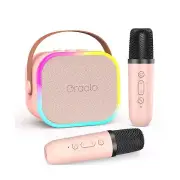 Oraolo Karaoke Machine with 2 Wireless Microphones, Portable Mini Karaoke Mac...