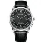 【CITIZEN 星辰】GENTS空中之鷹光動能電波男士皮帶錶42.7MM(CB0151-19E黑色款/CB0158-10H棕色款)