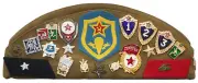 Soviet Soldiers pilotka hat badges pins & patches Army Russian Military surplus