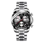 Waterproof Luminous Men Watch with Steel Strap