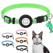 Airtag Pet Collar Reflective Nylon Adjustable Collar For Cat Puppy Anti-l..u