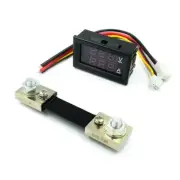DC 100V 100A Digital Voltmeter Ammeter Blue+Red Dual LED Display Guage w/ Shunt